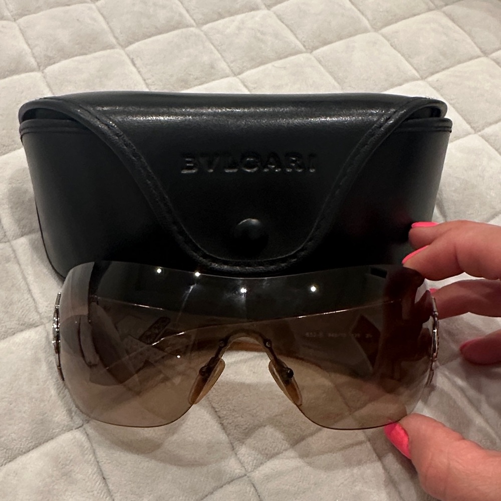 Bulgari Brown Sunglasses with Black Case